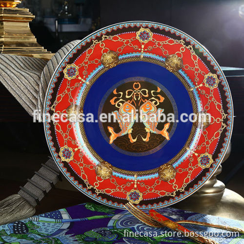 10.5 Inches Luxury Bone China Fish Design Dinner Plate